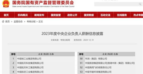 央企一把手年薪披露 最高近百万