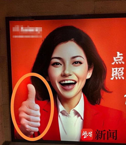 公司回应广告牌上女士有6根手指
