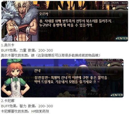 DNF好感度攻略游戏