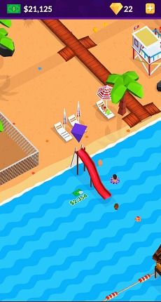 头条小游戏沙滩滑梯攻略