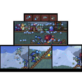 泰拉瑞亚菌生蟹怎么召唤？