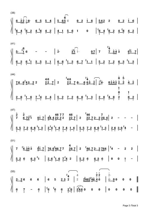 光遇千本樱乐谱 千本樱数字简谱