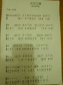 天谕手游天空之城乐谱代码分享